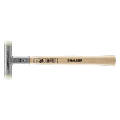 HALDER Shockless Recoilless Supercraft Hammer Hickory Handle Nylon Diameter 20 (White) 3366.020