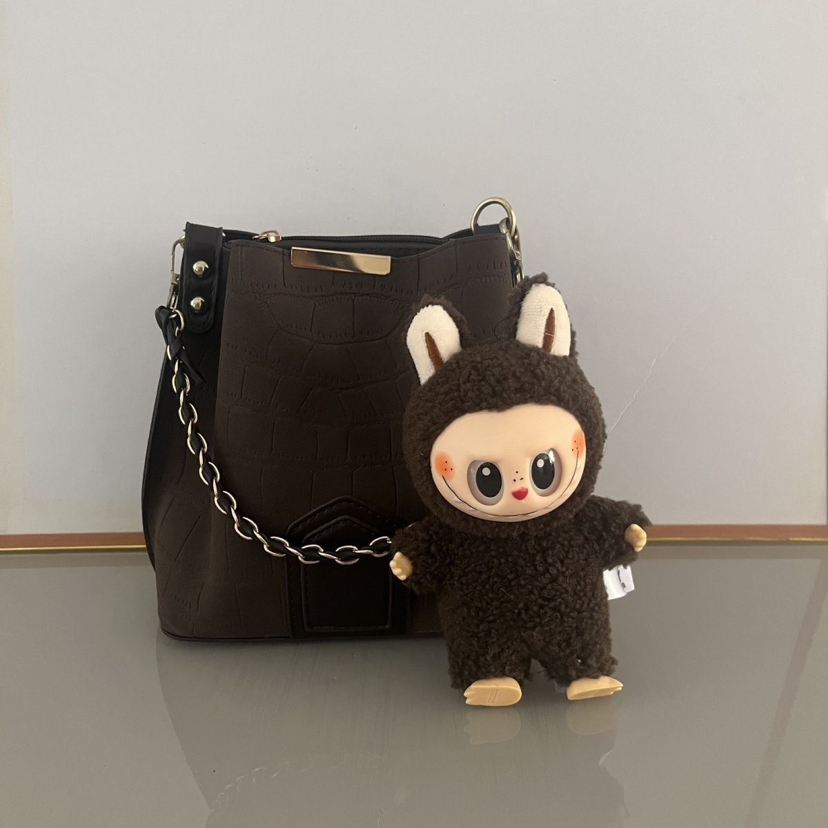 

Популярные плюшевые игрушки, Милые, Мягкие, Милые, Куклы с высокой внешностью, Сумки, Подвески, Брелоки для ключей, Множество цветов на выбор коричневый