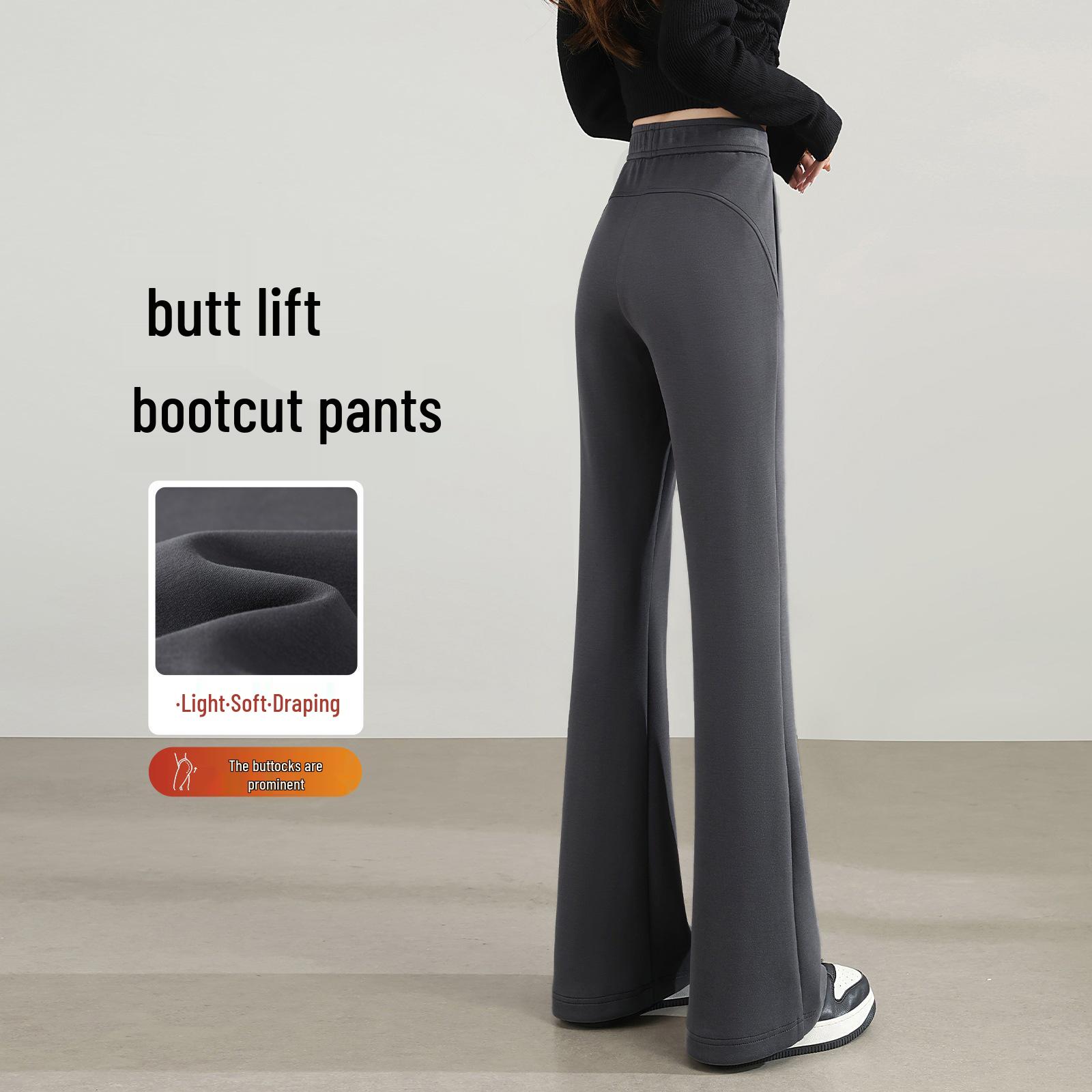 Women s Winter 2025 Slimming High-Waisted Micro-Flared Fleece-Lined Pants XXL