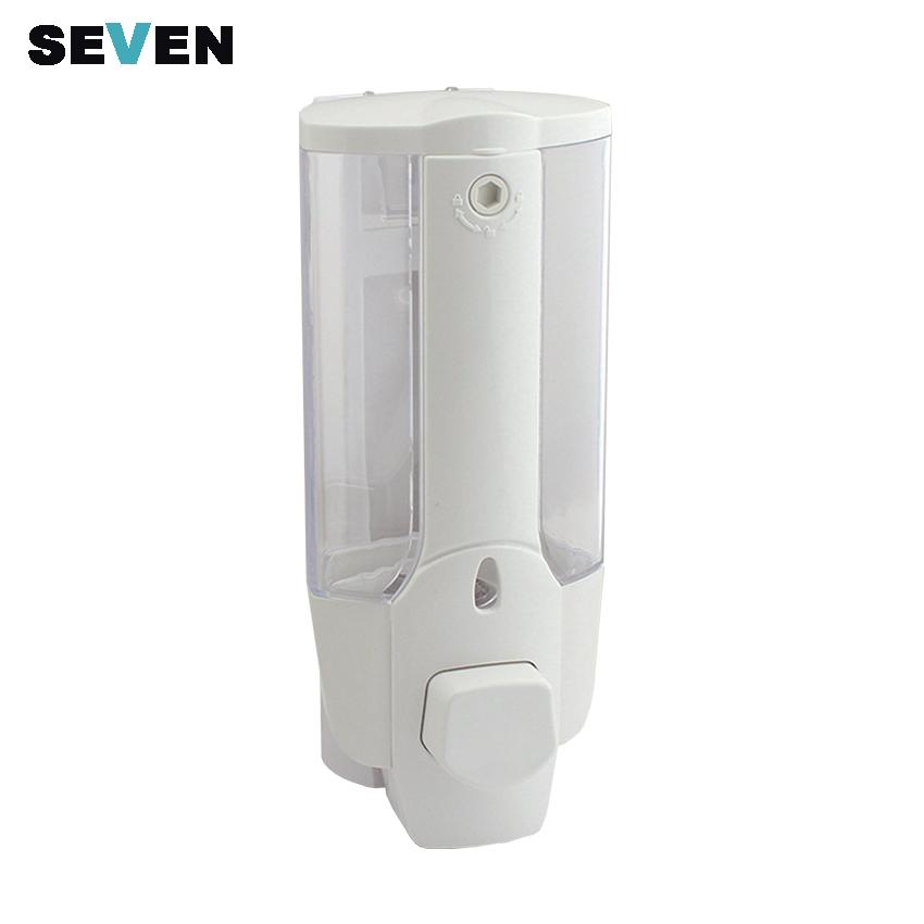Wall Mounted Hotel Bathroom ABS Plastic Manual Liquid Soap Dispenser Shampoo Dispenser