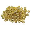 200pcs 8mm Round Rondelle Spacer Charm Beads Large Hole Gold Transparent White Crystal