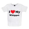 I Love My Whippet - Baby Kids Boys Girls Unisex T-Shirt / Babygrow - Dog Dogs Hound Puppy Pet Owner