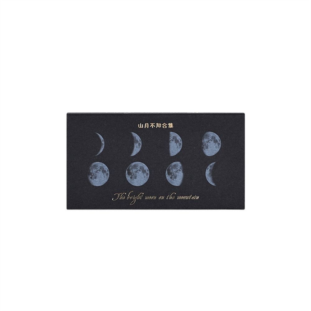 

Круглая лунная серия печать деревянная DIY декоративная печать дневник украшения аксессуары Style J