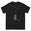 1937 Saxophon Patent – Vintage Jazzinstrument Blaupause T-Shirt