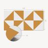 Self-Adhesive Vinyl Panel With Print 120x60 Cm Geometric Triangles In Squares