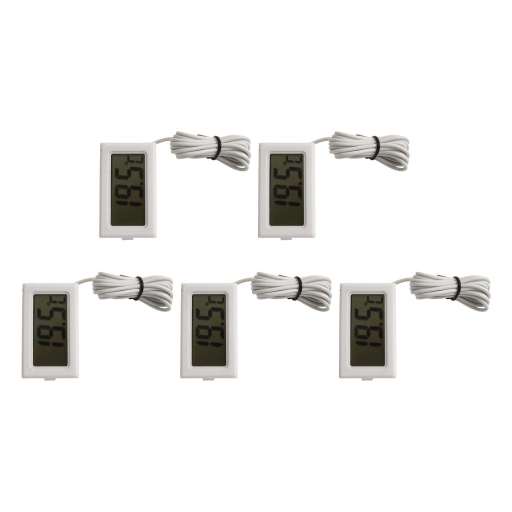 5PCS Waterproof Digital Thermometer with External Probe for Accurate Readings