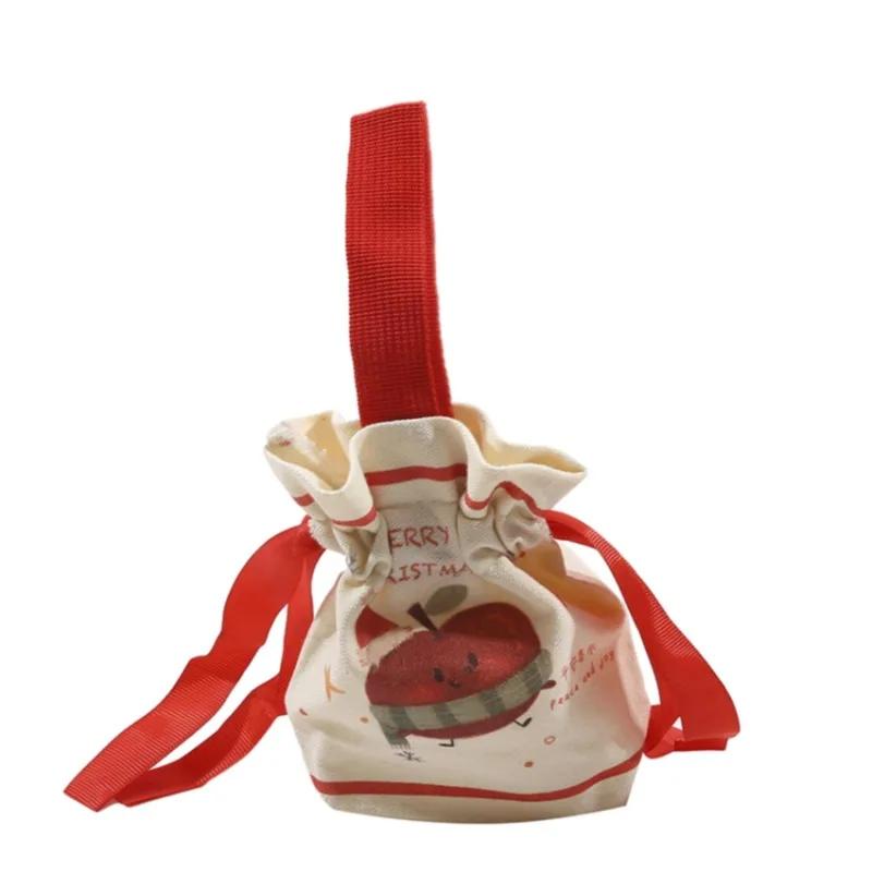 

Christmas Gift Bag New Year Children s Candy Handbag Christmas Eve Apple Storage Bag Xmas Santa Claus Wholesale