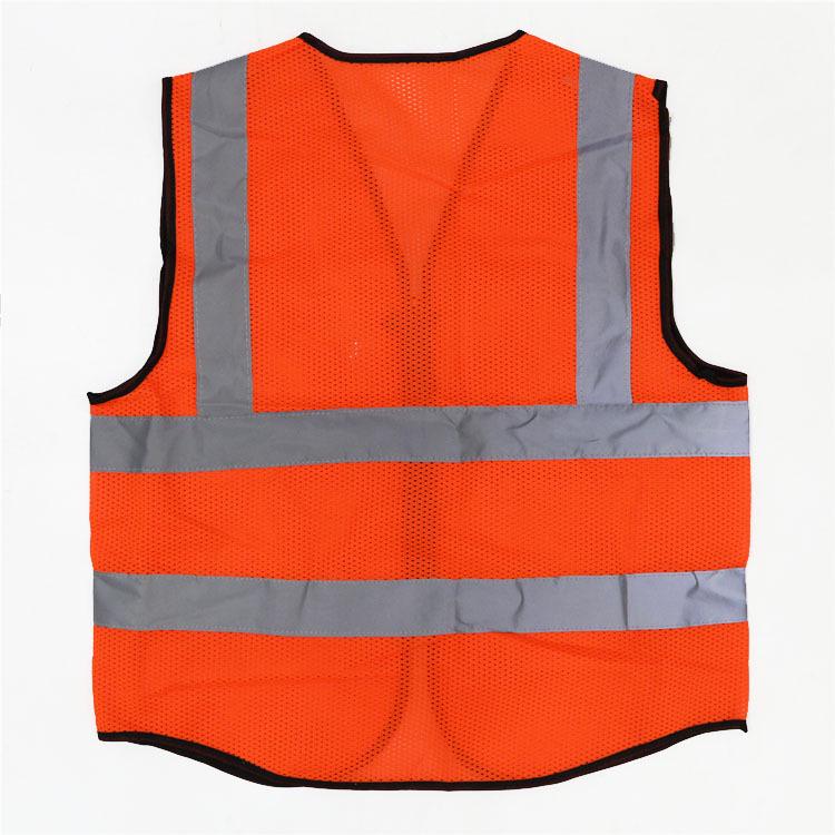 Fluorescent Reflective Work Vest for Construction Safety
