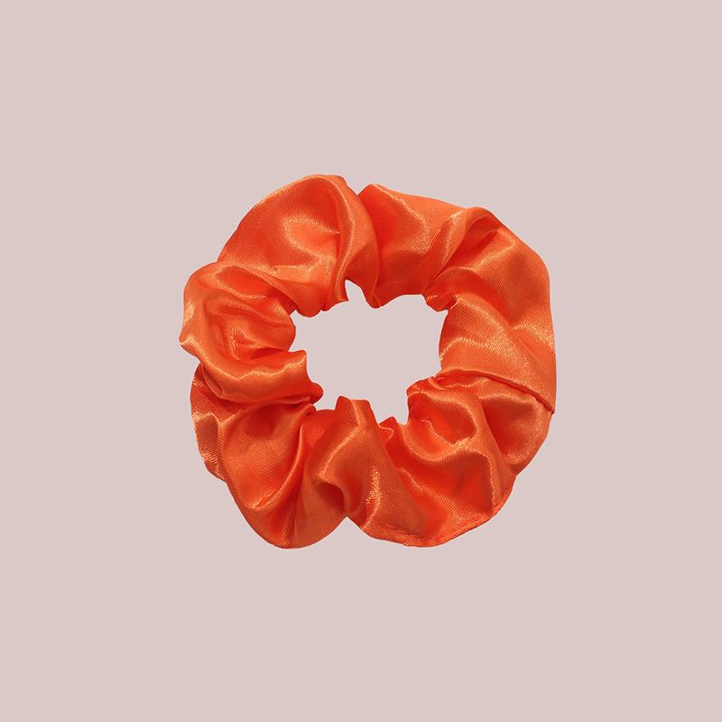 8Pcs  Satin Fabric Sausage Loop Hair Rings Set Solid Colour Fabric Loop Hair Rope Hair Scrunchies Scrunchy Black Coffee