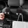 Double Hook Car Rear Seat Hanger Universal Rear Seat Phone Holder 2in1 Back Seat Organizer  Bag