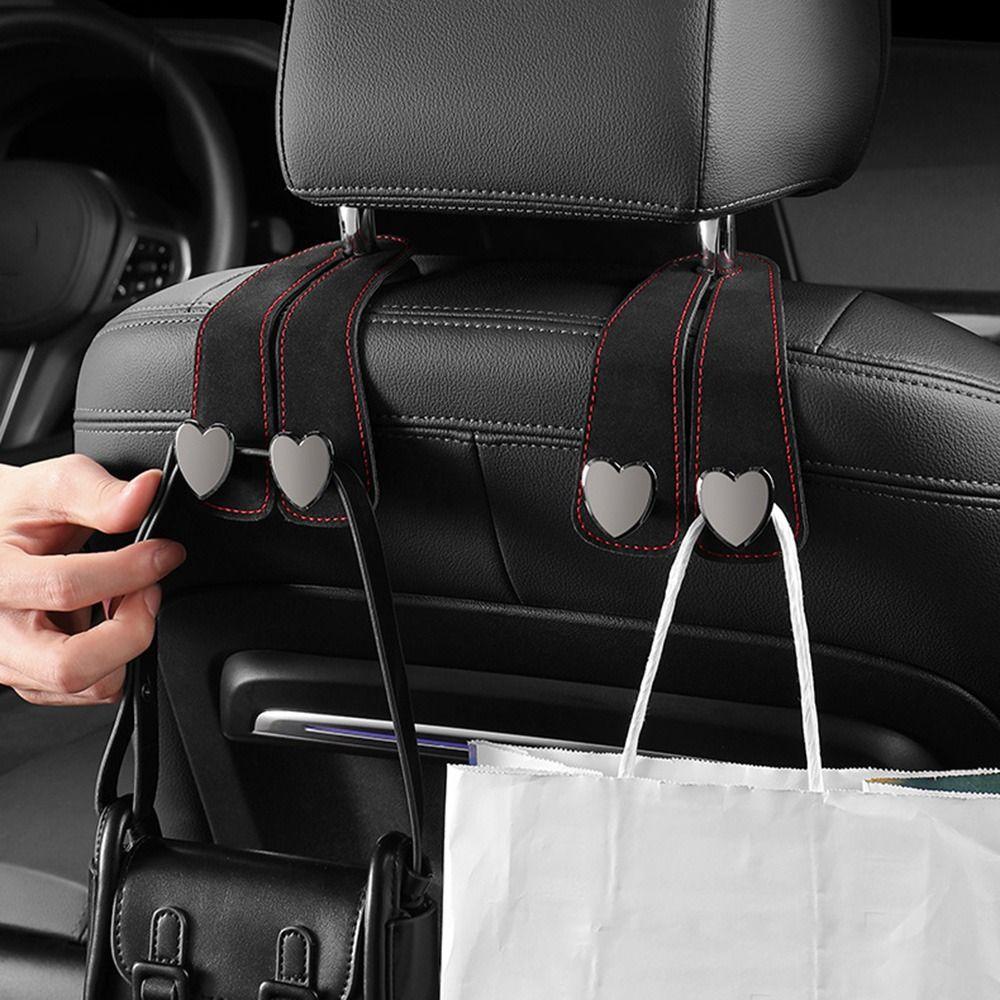 Double Hook Car Rear Seat Hanger Universal Rear Seat Phone Holder 2in1 Back Seat Organizer  Bag