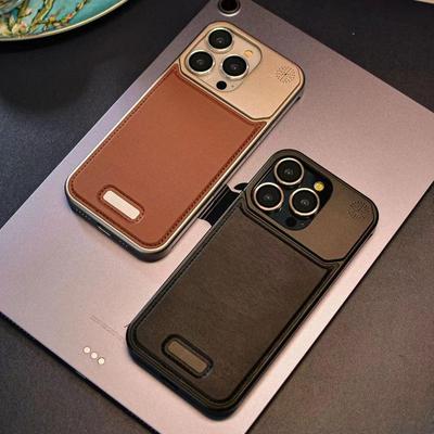 Luxusní hliníkové kovové kožené pouzdro pro iPhone 16 15 14 13 Pro Max Magsafe magnetický bezrámový aromaterapeutický kryt telefonu