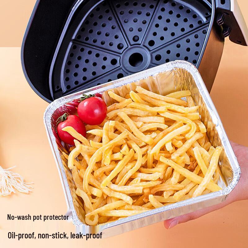 MEIJINJIA Air Fryer Disposable Square Aluminum Foil Trays