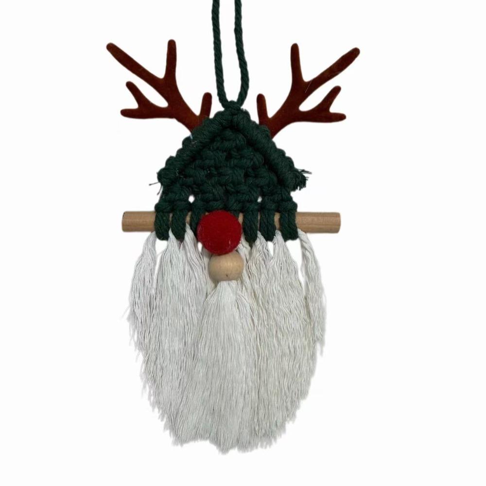Santa Claus Christmas Tree Tapestry Bohemian Style Cotton Rope Tapestry Living Room