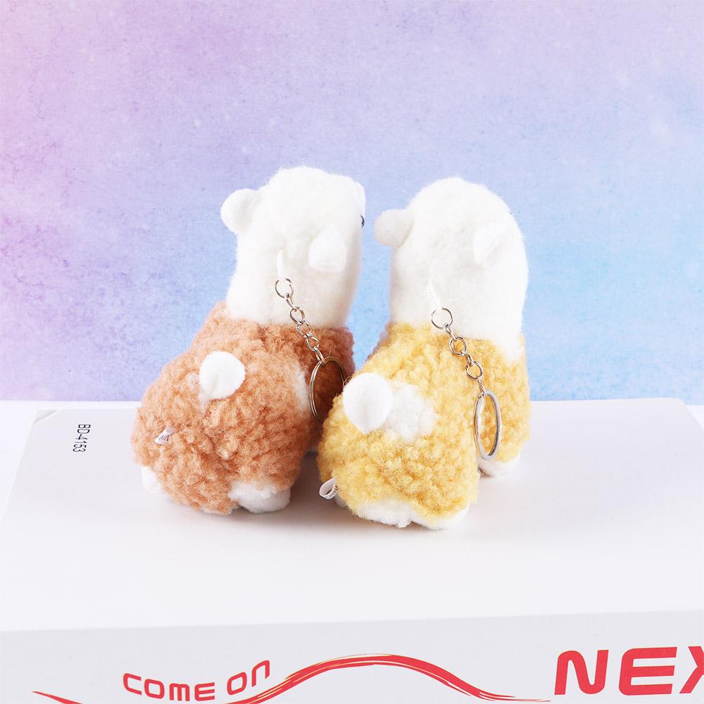 Ornaments Bag Pendants Key Chain Doll Stuffed Toy Alpaca Plush Keychains Plush Animals Keyrings