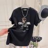 Large Version of Loose T-shirt for Women's Short-sleeved Pure Cotton Summer New Korean Version of Cute Girl Mid-length Top
