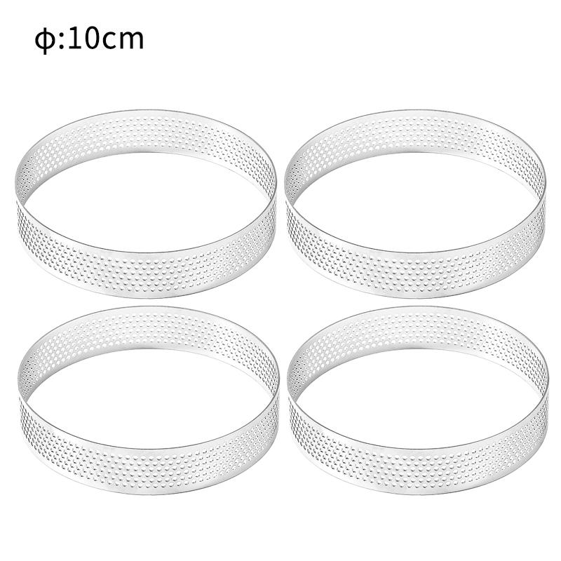 FAIS DU Perforated Round Tart Ring Stainless Steel Fruit Pie Tartlet Mold for Baking DIY Dessert Cake Mousse Molds Kitchen Tools