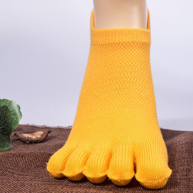 Dámské bavlněné kotníkové ponožky s pěti prsty Jingzheng - Roztomilé a absorbující pot