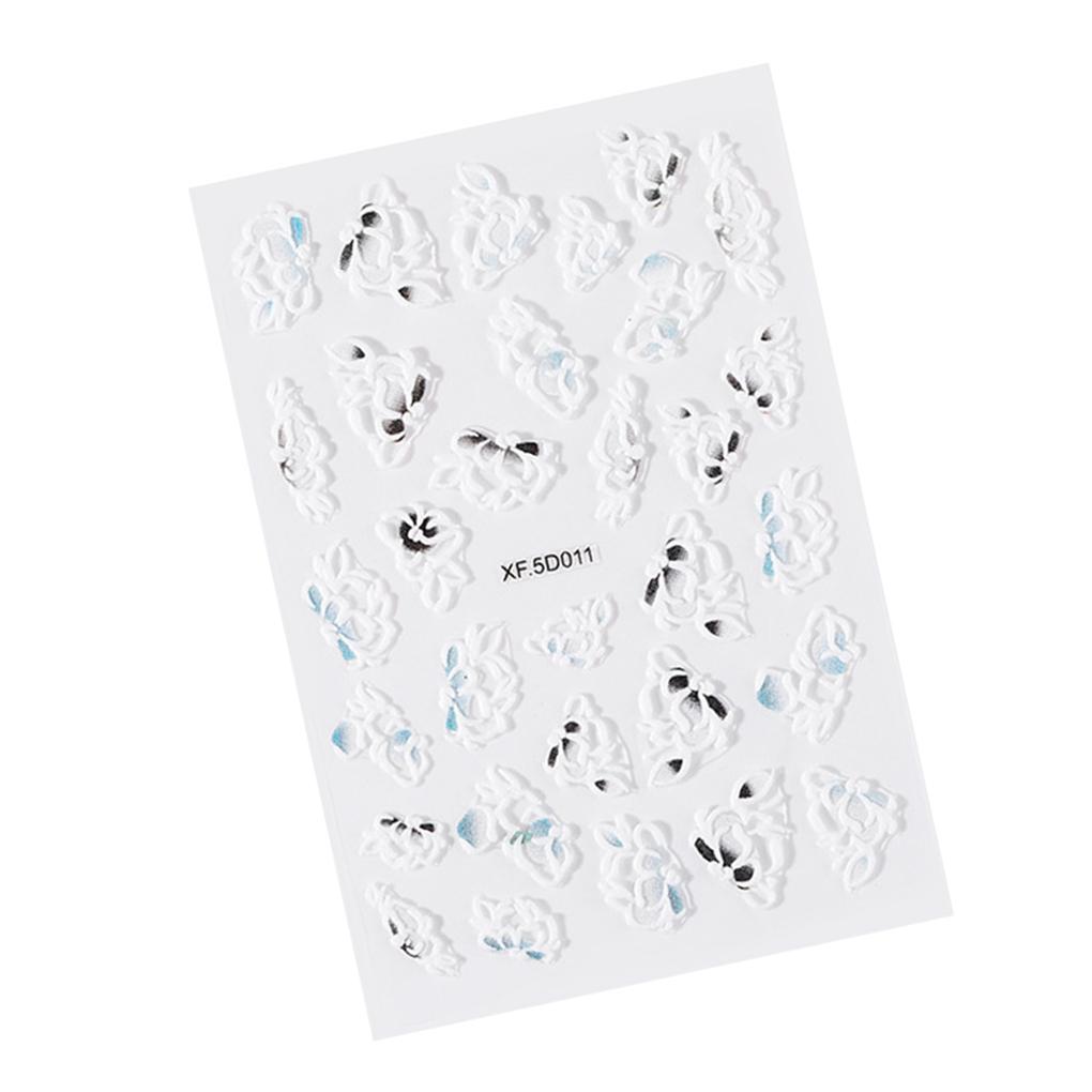 

5D Emboss Flowers Nail Sticker Emboss Adhesive Nail Art Decorations