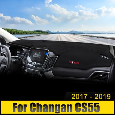 Doplňky do auta pro Changan CS55 2017 2018 2019 Kryt palubní desky Podložka proti světlu Sluneční clona UV ochrana Koberce Protiskluzová podložka
