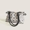 2026 Trendy Geometric Rhombus Women's Shoulder Bag: Fashionable, Simple Drawstring Design
