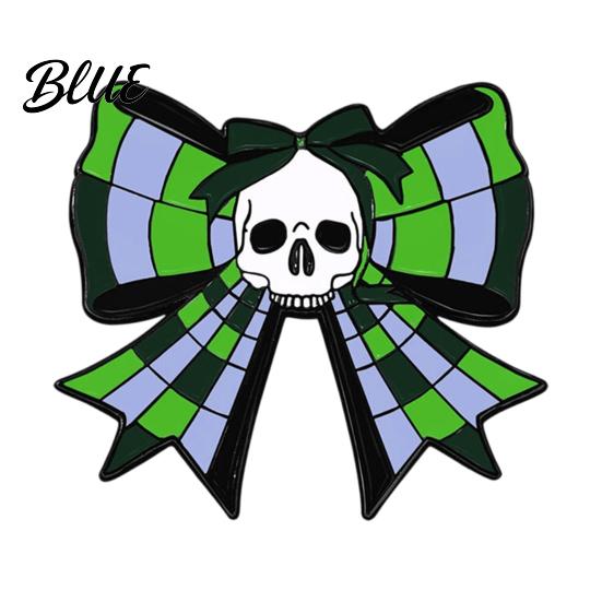 Durable Enamel Pin Brooch Pin Skull Bow Design Brooch Halloween