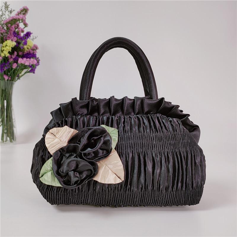 Korean Style 7-Inch Floral Handmade Evening Handbag & Coin Purse