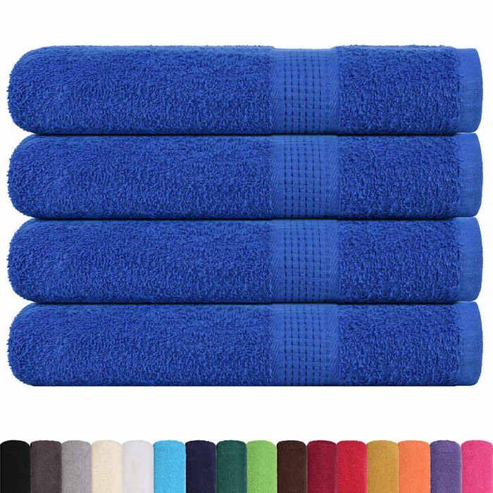 VidaXL Serviettes 4 pcs bleu 100x200 cm 360 g/m² 100% coton, serviette de plage, serviette d'invité, grande serviette de 136723