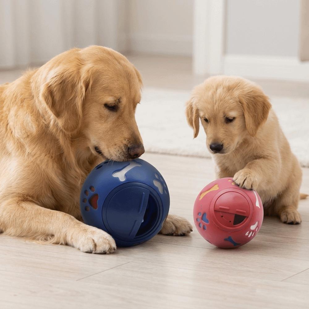 Multi Colors Food Dispensing Ball Milk Scent Rubber Wobble Feeder IQ Puzzle Toy Boredom Relief