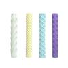 4Pcs Silicone Pencil Grips Ergonomic Textured Sleeves for Kids Adults Anxiety Relief Smooth Writing Pen Cover
