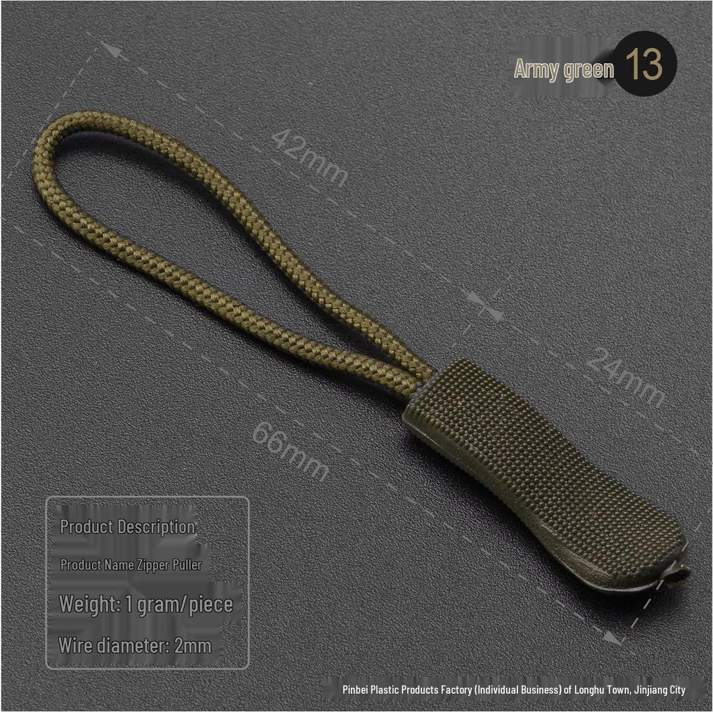 Black Caterpillar Zipper Pull: Popular Luggage Tail Rope Cord