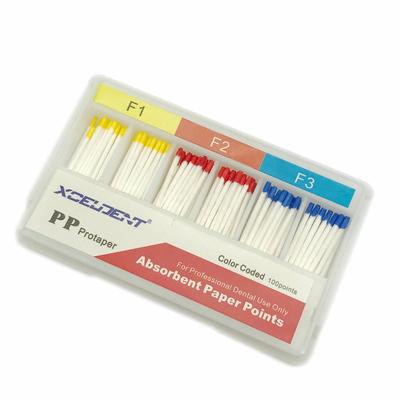 100 stks/pak Tandheelkundige Absorberende Papieren Punten voor Bestanden Tandheelkundige Materialen Wortel Annuleren Endodontie Absorptie