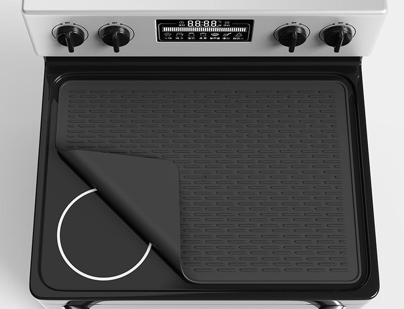 Stove Top Cover for Electric Stove -Silicone Stove Mat for Glass Top Heat-Resistant Cover Protector Dish Drying Mats For Kitchen
