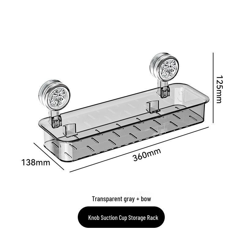 Wandmontiertes Eckregal mit Saugnapf – Bohrfreie Dreieckablage für Bad & Toilette