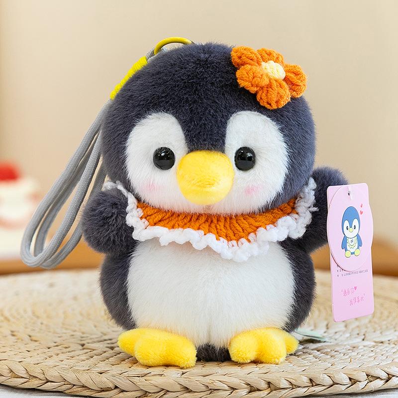 Spring Penguin Plush Toy: Soothing Doll Pillow, Keychain Pendant & Cloth Doll Figure for Girls