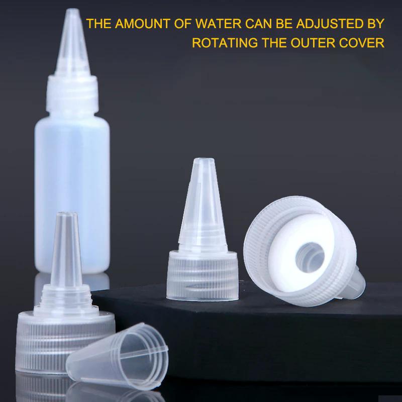 10-1000ml Bottle Cap Container Empty Plastic Squeeze Dropper With Screw Semi-transparent Eyes Liquid Ink Oil Paint Pigment