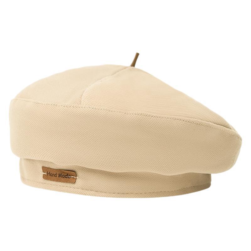 Black Beret Female Autumn and Winter Face Small Painter Hat Sweet Cool Internet Celebrity Big Head Circumference Bud Hat Spring and Autumn Versatile