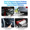 Fuel Injector Tester Cleaner Tool with 8 Cleaning Adapters 4 Pulse Modes 12V for Car Engine Replacement for Common Auto