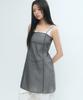 Woman Women'S Sheer Mini Dress [Gray]
