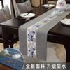Chemin de table en lin et coton brodé imperméable Décor de cérémonie du thé Zen Table à manger Style chinois moderne