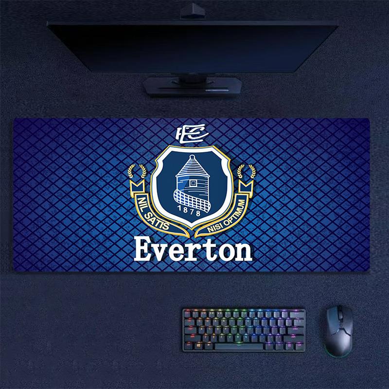 Everton FC Druck Kissen Rutschfest Laptop Tablet Großes Mauspadd XXL Matte Mini-PC Spielmatte Mit Verriegeltem Rand