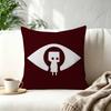 Little NNightmares   Decorative Polyester Throw Pillow Cover Square Suitable for Home Office Coffee Shop Decor