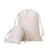 5pz Sacchetti portaoggetti in cotone con coulisse Regalo di Natale Matrimonio DIY Sacchetto semplice Riutilizzabile Organizzazione casa Sacchetto antipolvere 8x10 10x12 10x15 20X25