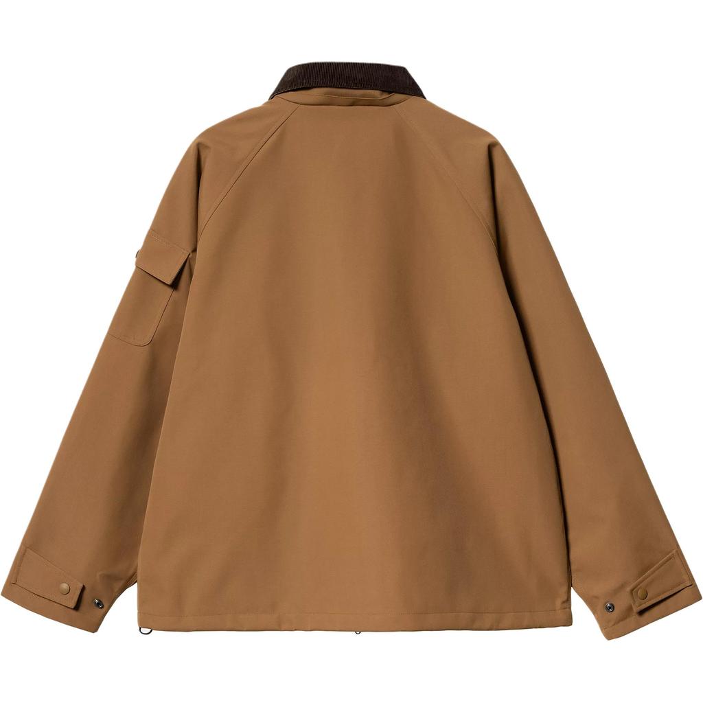 Carhartt WIP Solid Color Hooded Zip Long Sleeve Jacket Men Jackets Brown I033871-00S-XX