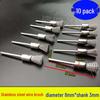 3mm T-Handle Electric Steel Wire Brush for Rust Removal - Copper & Nylon Brush Wheel for Metal Cleaning