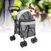 Pet Stroller One Click Folding Cat Stroller 4 Wheels Dog Wagon with Sun Shades and Cup Holder for Travel Foldable Dog Stroller