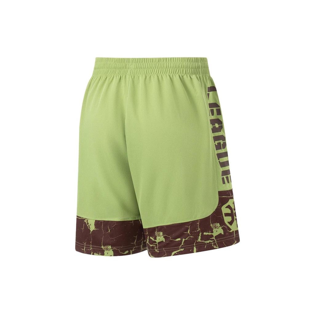 Li-Ning Cross-Over Collection Logo Print Loose Casual Shorts Men Bottoms Moss-Green Taupe AAPT011-3