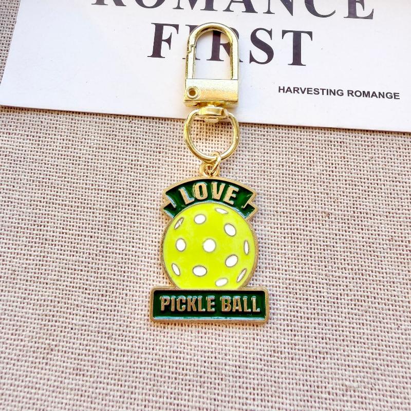 Pickleball Bag Tag Keyring Hot Selling English Pickball Pendant For Party Hoilday Handbag Birthday Gift Car Keychain Accessories