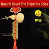 Dragon Knot Gourd Pendant with Five Emperor Coins
