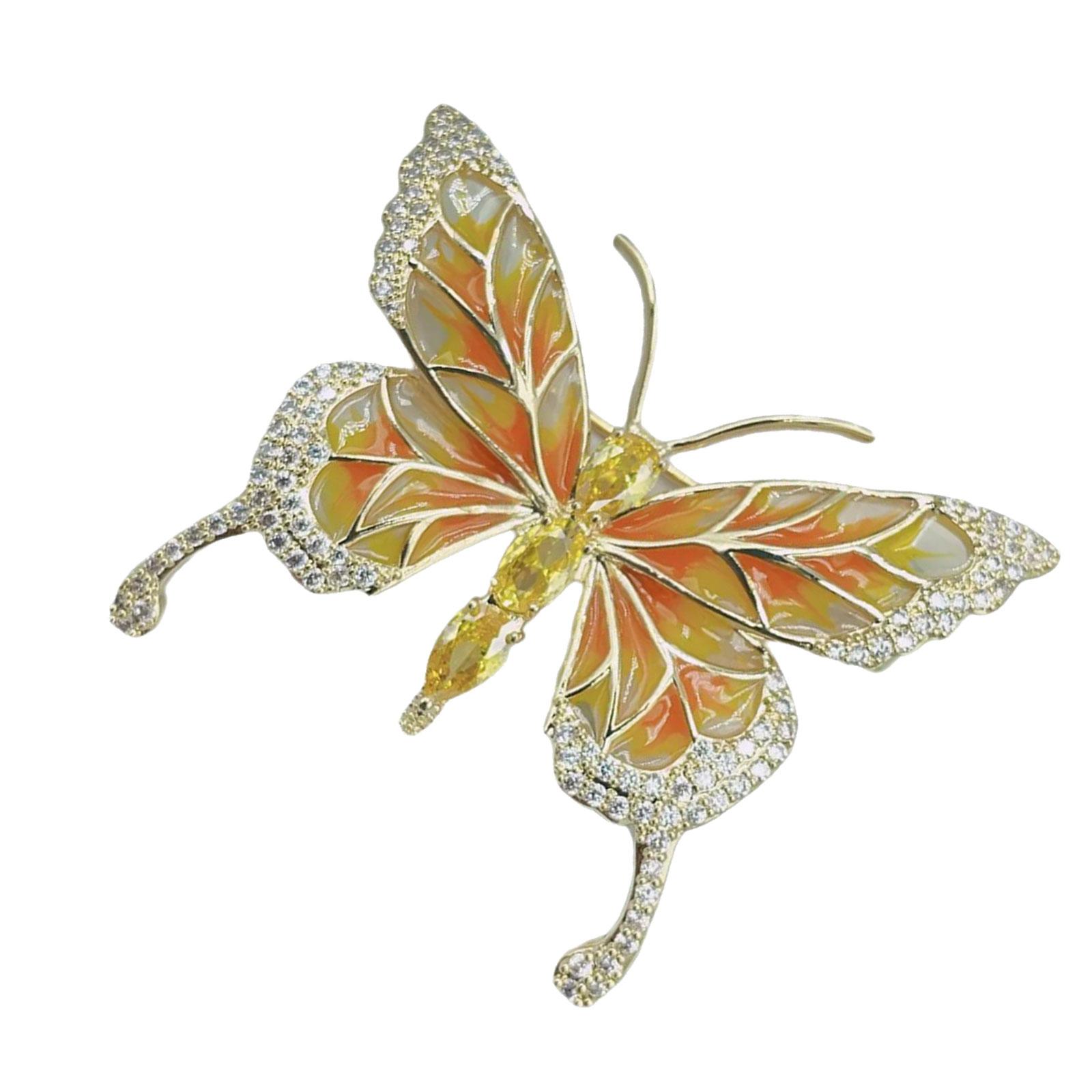 

Elegant Enamel Butterfly Brooch Vintage Inspired Designs With Rhinestones for Women Jewelry Accessories Gifts Ideas